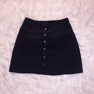 Corduroy Buttoned Skirt